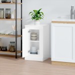 vidaXL Servantă, alb extralucios, 37,5x35,5x67,5 cm, lemn prelucrat vidaXL Servantă, alb extralucios, 37,5x35,5x67,5 cm, lemn prelucrat