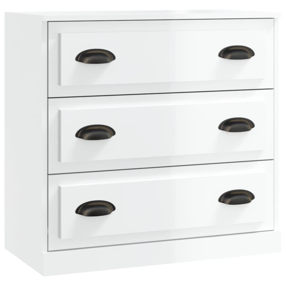 vidaXL Servantă, alb extralucios, 70x35,5x67,5 cm, lemn prelucrat