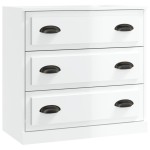 vidaXL Servantă, alb extralucios, 70x35,5x67,5 cm, lemn prelucrat vidaXL Servantă, alb extralucios, 70x35,5x67,5 cm, lemn prelucrat