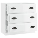 vidaXL Servantă, alb extralucios, 70x35,5x67,5 cm, lemn prelucrat vidaXL Servantă, alb extralucios, 70x35,5x67,5 cm, lemn prelucrat