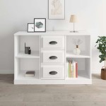 vidaXL Servantă, alb, 104,5x35,5x67,5 cm, lemn prelucrat vidaXL Servantă, alb, 104,5x35,5x67,5 cm, lemn prelucrat
