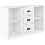 vidaXL Servantă, alb extralucios, 104,5x35,5x67,5 cm, lemn prelucrat