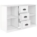 vidaXL Servantă, alb extralucios, 104,5x35,5x67,5 cm, lemn prelucrat