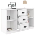 vidaXL Servantă, alb extralucios, 104,5x35,5x67,5 cm, lemn prelucrat