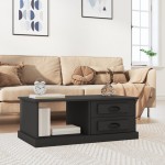 vidaXL Măsuță de cafea, negru, 90x50x35 cm, lemn prelucrat vidaXL Măsuță de cafea, negru, 90x50x35 cm, lemn prelucrat