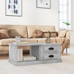 vidaXL Măsuță de cafea, gri beton, 90x50x35 cm, lemn compozit vidaXL Măsuță de cafea, gri beton, 90x50x35 cm, lemn compozit