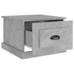 vidaXL Măsuță de cafea, gri beton, 50x50x35 cm, lemn prelucrat vidaXL Măsuță de cafea, gri beton, 50x50x35 cm, lemn prelucrat