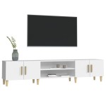 vidaXL Comodă TV, alb, 180x31,5x40 cm, lemn prelucrat