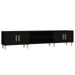 vidaXL Comodă TV, negru, 180x31,5x40 cm, lemn prelucrat