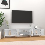 vidaXL Comodă TV, alb extralucios, 180x31,5x40 cm, lemn prelucrat