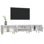 vidaXL Comodă TV, alb extralucios, 180x31,5x40 cm, lemn prelucrat