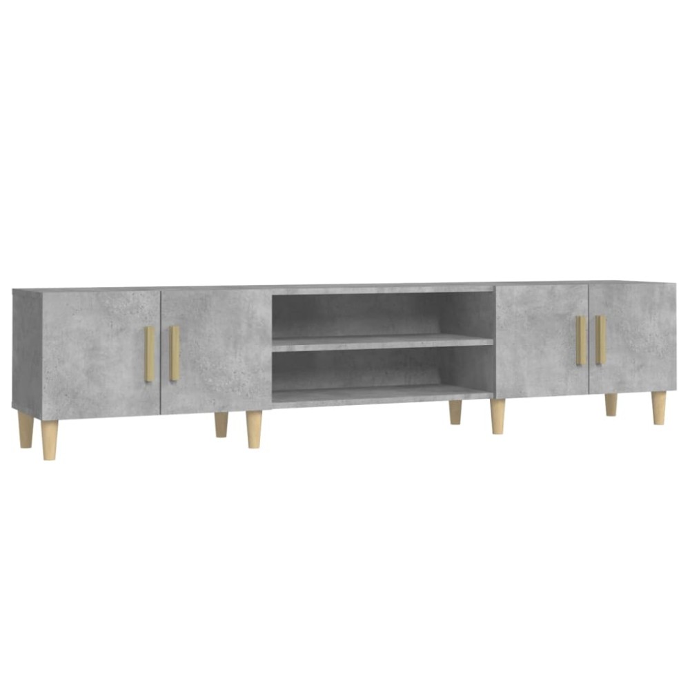 vidaXL Comodă TV, gri beton, 180x31,5x40 cm, lemn prelucrat