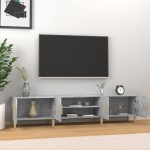 vidaXL Comodă TV, gri beton, 180x31,5x40 cm, lemn prelucrat