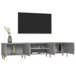 vidaXL Comodă TV, gri beton, 180x31,5x40 cm, lemn prelucrat