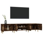 vidaXL Comodă TV, stejar fumuriu, 180x31,5x40 cm, lemn prelucrat