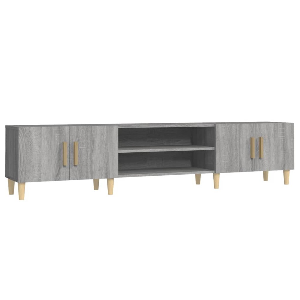 vidaXL Comodă TV, gri sonoma, 180x31,5x40 cm, lemn prelucrat