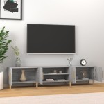 vidaXL Comodă TV, gri sonoma, 180x31,5x40 cm, lemn prelucrat vidaXL Comodă TV, gri sonoma, 180x31,5x40 cm, lemn prelucrat