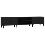 vidaXL Comodă TV, negru, 180x31,5x40 cm, lemn prelucrat