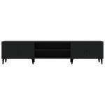 vidaXL Comodă TV, negru, 180x31,5x40 cm, lemn prelucrat