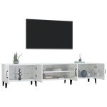 vidaXL Comodă TV, alb extralucios, 180x31,5x40 cm, lemn prelucrat vidaXL Comodă TV, alb extralucios, 180x31,5x40 cm, lemn prelucrat