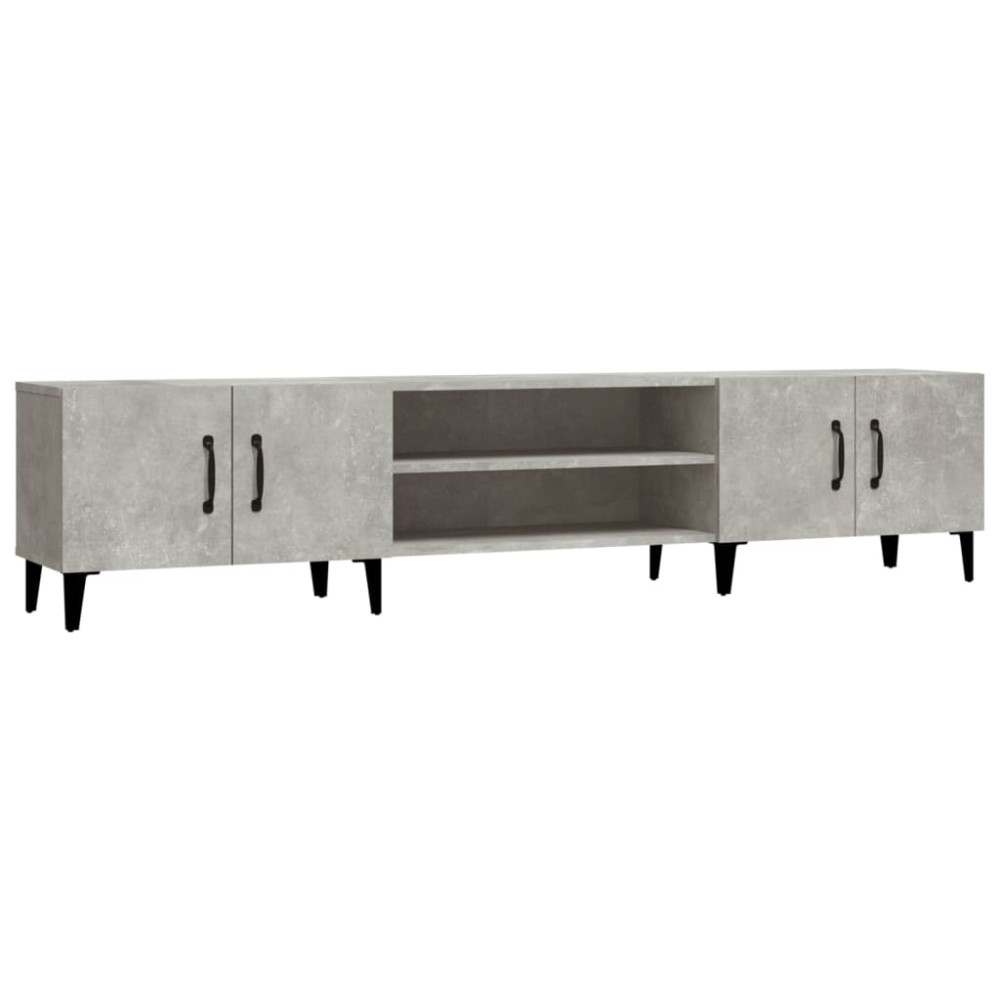 vidaXL Comodă TV, gri beton, 180x31,5x40 cm, lemn prelucrat