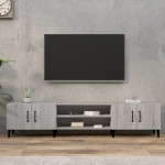 vidaXL Comodă TV, gri sonoma, 180x31,5x40 cm, lemn prelucrat vidaXL Comodă TV, gri sonoma, 180x31,5x40 cm, lemn prelucrat