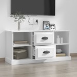 vidaXL Comodă TV, alb, 99,5x35,5x48 cm, lemn prelucrat vidaXL Comodă TV, alb, 99,5x35,5x48 cm, lemn prelucrat