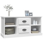 vidaXL Comodă TV, alb, 99,5x35,5x48 cm, lemn prelucrat vidaXL Comodă TV, alb, 99,5x35,5x48 cm, lemn prelucrat