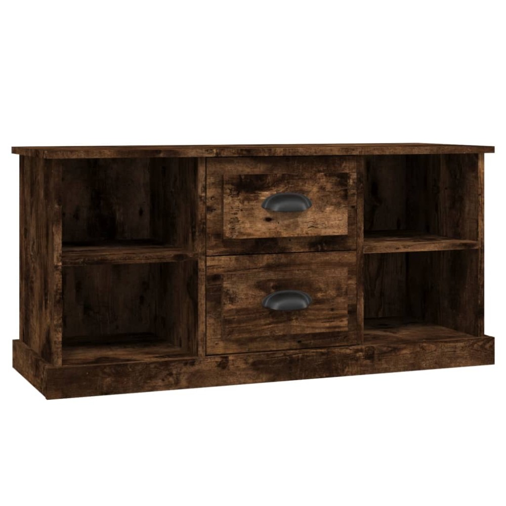 vidaXL Comodă TV, stejar fumuriu, 99,5x35,5x48 cm, lemn prelucrat
