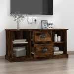 vidaXL Comodă TV, stejar fumuriu, 99,5x35,5x48 cm, lemn prelucrat