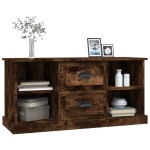 vidaXL Comodă TV, stejar fumuriu, 99,5x35,5x48 cm, lemn prelucrat