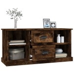 vidaXL Comodă TV, stejar fumuriu, 99,5x35,5x48 cm, lemn prelucrat