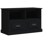 vidaXL Comodă TV, negru, 80x35x50 cm, lemn prelucrat