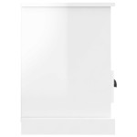 vidaXL Comodă TV, alb extralucios, 80x35x50 cm, lemn prelucrat vidaXL Comodă TV, alb extralucios, 80x35x50 cm, lemn prelucrat