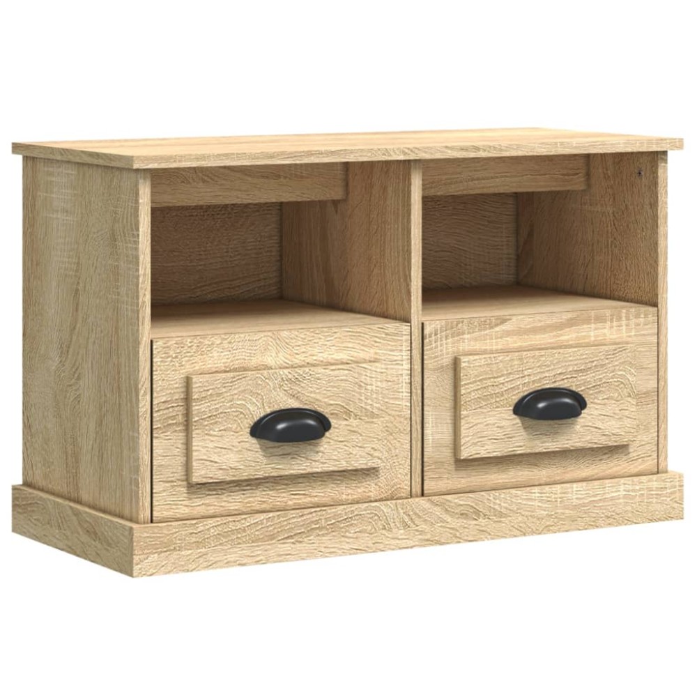 vidaXL Comodă TV, stejar sonoma, 80x35x50 cm, lemn prelucrat