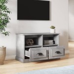 vidaXL Comodă TV, gri beton, 80x35x50 cm, lemn prelucrat vidaXL Comodă TV, gri beton, 80x35x50 cm, lemn prelucrat