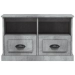 vidaXL Comodă TV, gri beton, 80x35x50 cm, lemn prelucrat vidaXL Comodă TV, gri beton, 80x35x50 cm, lemn prelucrat