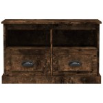 vidaXL Comodă TV, stejar afumat, 80x35x50 cm, lemn prelucrat vidaXL Comodă TV, stejar afumat, 80x35x50 cm, lemn prelucrat