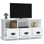 vidaXL Comodă TV, alb, 100x35x50 cm, lemn prelucrat vidaXL Comodă TV, alb, 100x35x50 cm, lemn prelucrat