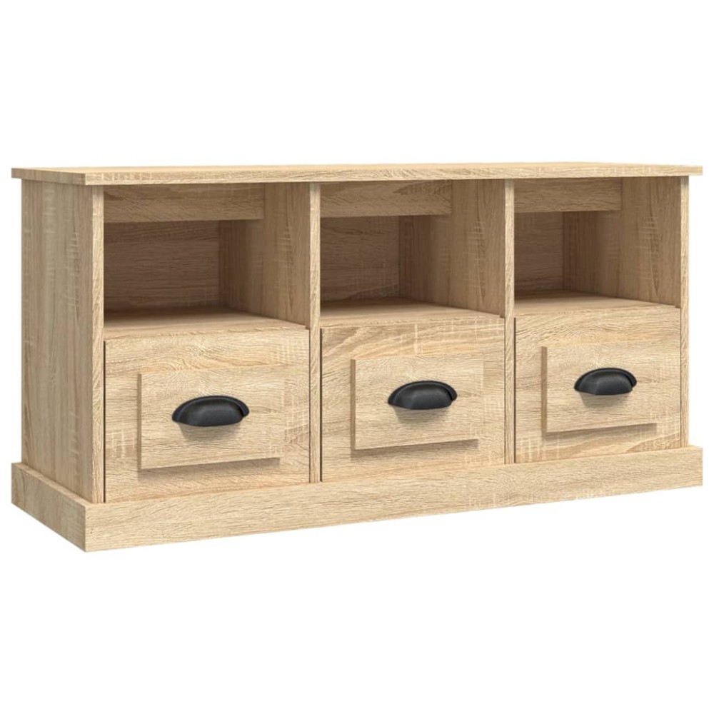 vidaXL Comodă TV, stejar sonoma, 100x35x50 cm, lemn prelucrat