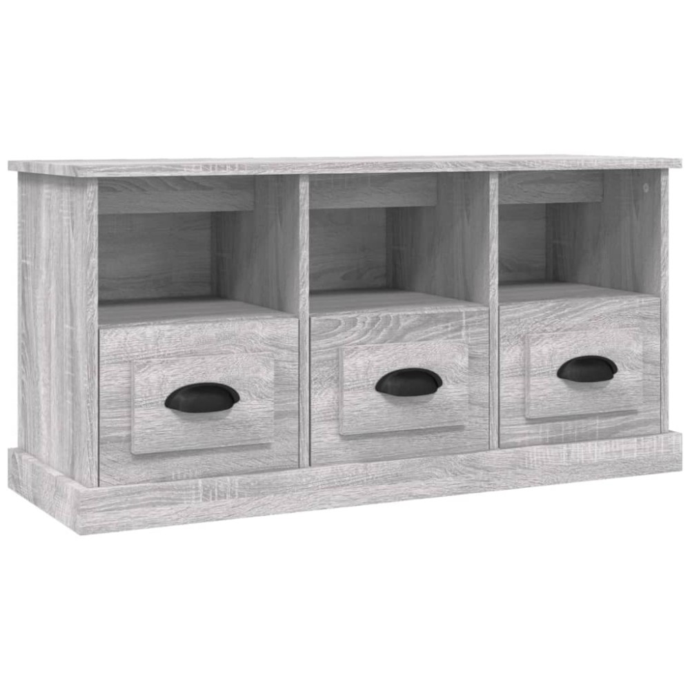 vidaXL Comodă TV, gri sonoma, 100x35x50 cm, lemn prelucrat