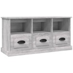 vidaXL Comodă TV, gri sonoma, 100x35x50 cm, lemn prelucrat