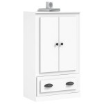 vidaXL Dulap înalt, alb, 60x35,5x103,5 cm, lemn prelucrat