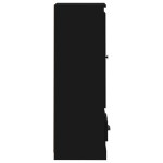 vidaXL Dulap înalt, negru, 36x35,5x103,5 cm, lemn compozit