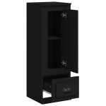 vidaXL Dulap înalt, negru, 36x35,5x103,5 cm, lemn compozit