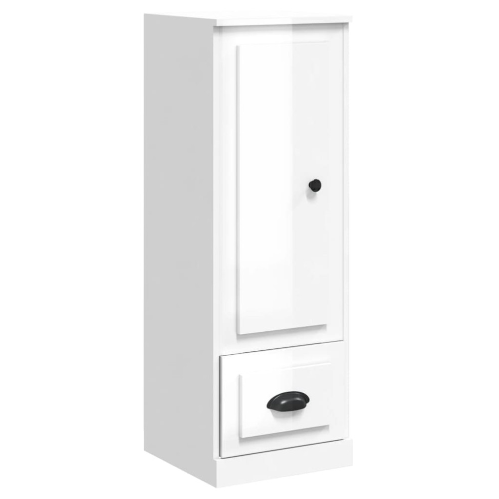 vidaXL Dulap înalt, alb extralucios, 36x35,5x103,5 cm, lemn compozit