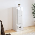 vidaXL Dulap înalt, alb extralucios, 36x35,5x103,5 cm, lemn compozit vidaXL Dulap înalt, alb extralucios, 36x35,5x103,5 cm, lemn compozit