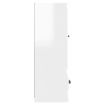 vidaXL Dulap înalt, alb extralucios, 36x35,5x103,5 cm, lemn compozit vidaXL Dulap înalt, alb extralucios, 36x35,5x103,5 cm, lemn compozit