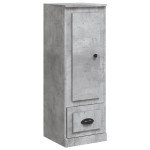 vidaXL Dulap înalt, gri beton, 36x35,5x103,5 cm, lemn compozit