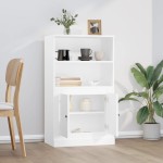vidaXL Dulap înalt, alb, 60x35,5x103,5 cm, lemn prelucrat